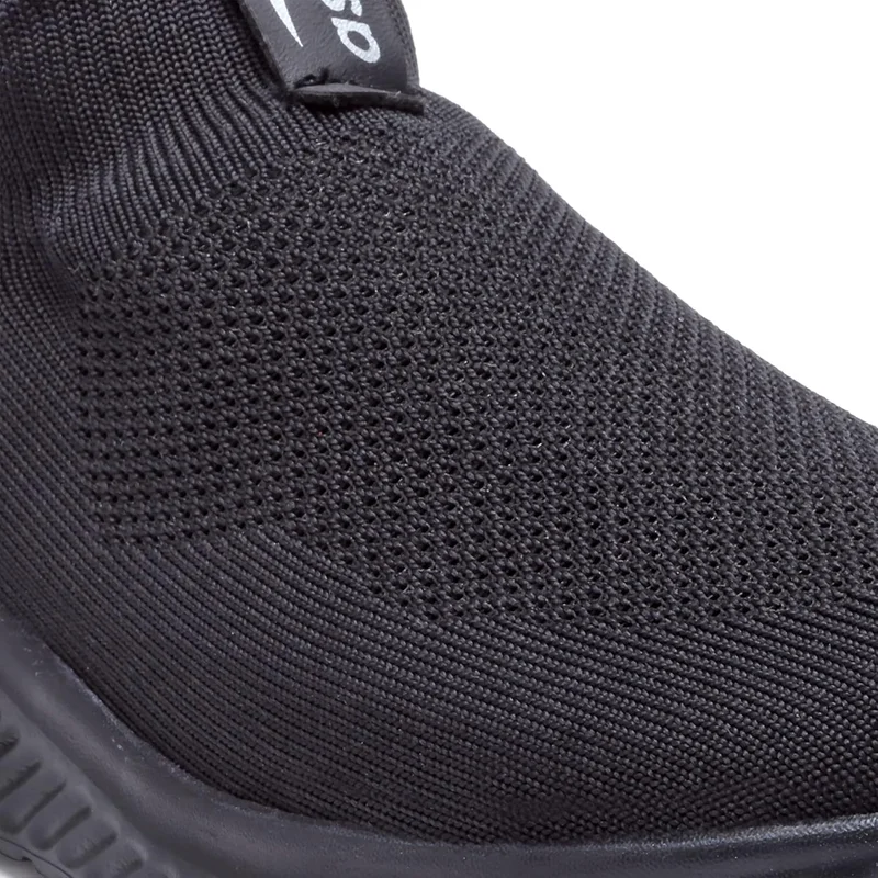 Asian Black Slip-On Sports Shoes for Men and Boys