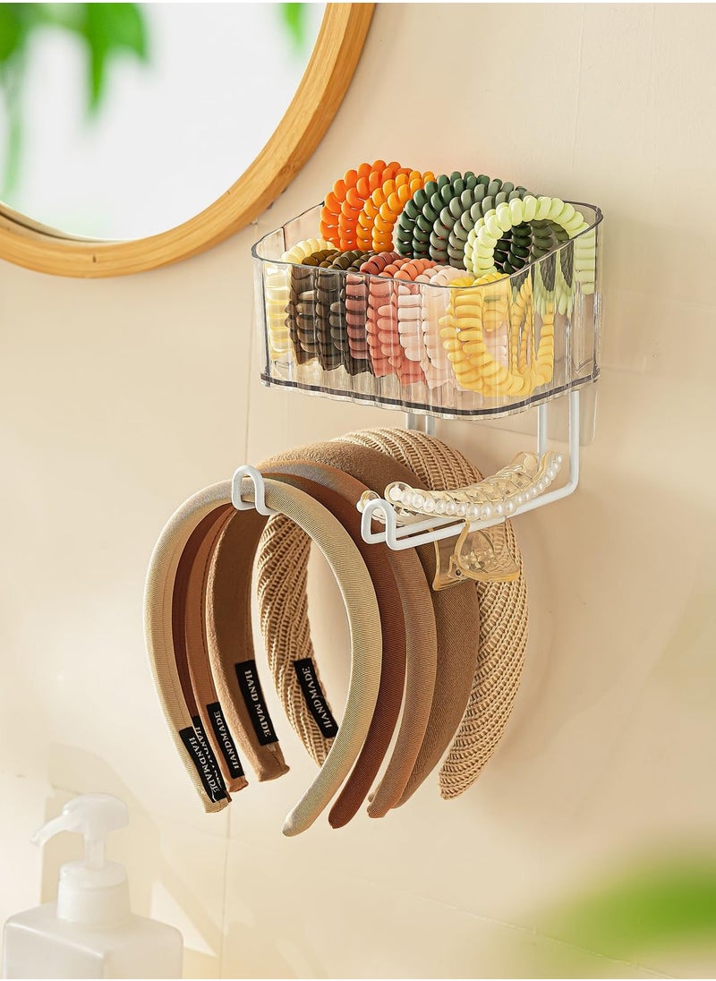 Excefore Cosmetic Storage Tray Wall-Mounted Storage Box, for Cosmetics and Accessories, with Bracket Creative PET Organizer, for Soap Towel Paper Napkins, Jewelry, Makeup Vanity Tray  - Image 3
