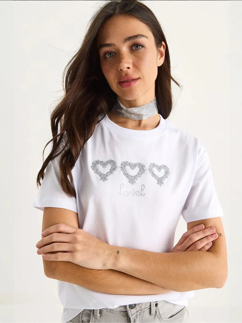 LUCCI Embroidered Crew Neck T-Shirt