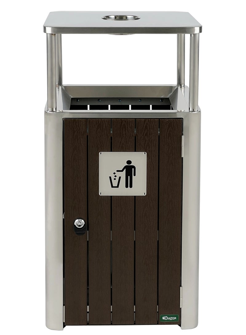 Gator Outdoor Ashtray Bin with Steel | 50 L - Image 2
