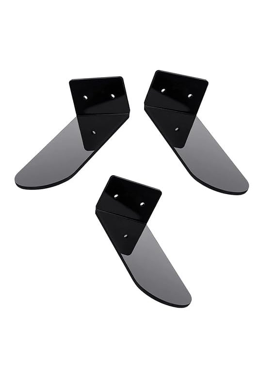 Kd Retail Kd Retail Shoe Rack Stand organizor Space Saver for Home Shop Wall Mounted Shelf Shoe Rack Display Holder 4 inch Black Shoe Stand 4 inch Length Pack of 15  - Image 1