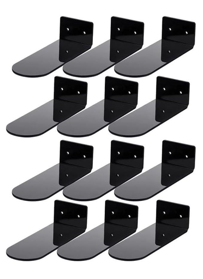 Kd Retail Kd Retail Shoe Rack Stand organizor Space Saver for Home Shop Wall Mounted Shelf Shoe Rack Display Holder 4 inch Black Shoe Stand 4 inch Length Pack of 15  - Image 2