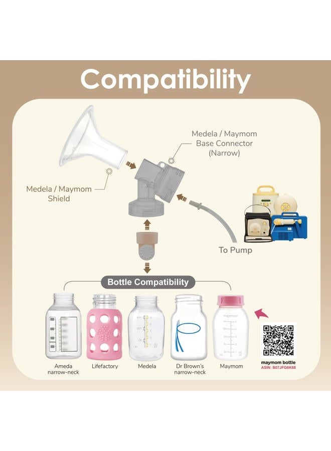 Maymom MyFit 28mm Two-Piece Design Large Breastshield for Medela Breast Pumps; Ideal for HandsFree Bra; Not Original PersonalFit/Freestyle Flex Pump Parts; 2pcs - Image 4