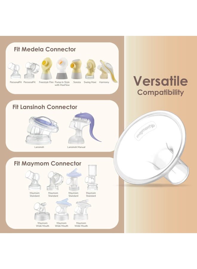Maymom MyFit 28mm Two-Piece Design Large Breastshield for Medela Breast Pumps; Ideal for HandsFree Bra; Not Original PersonalFit/Freestyle Flex Pump Parts; 2pcs - Image 5