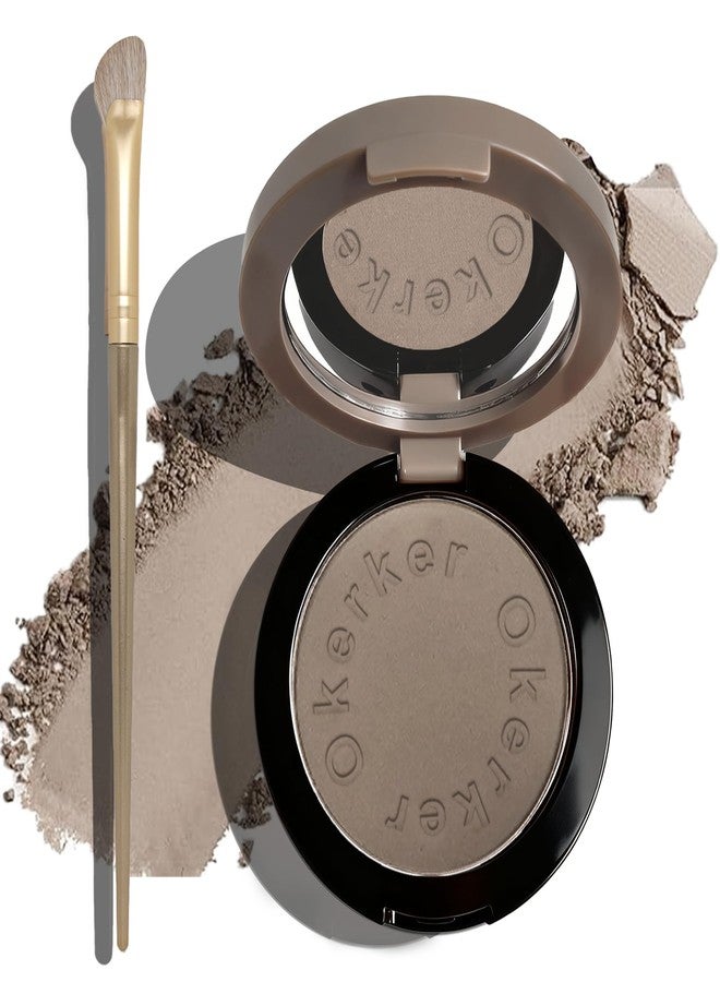 Okerker Cool Toned Contour Palette with Mirror, Taupe Grey Contour Powder for Fair Pale Light Cool Toned Skin,Neutralizes Redness, No Orange, Nose Contouring Bronzer Powder with Nose Contour Brush - Image 1
