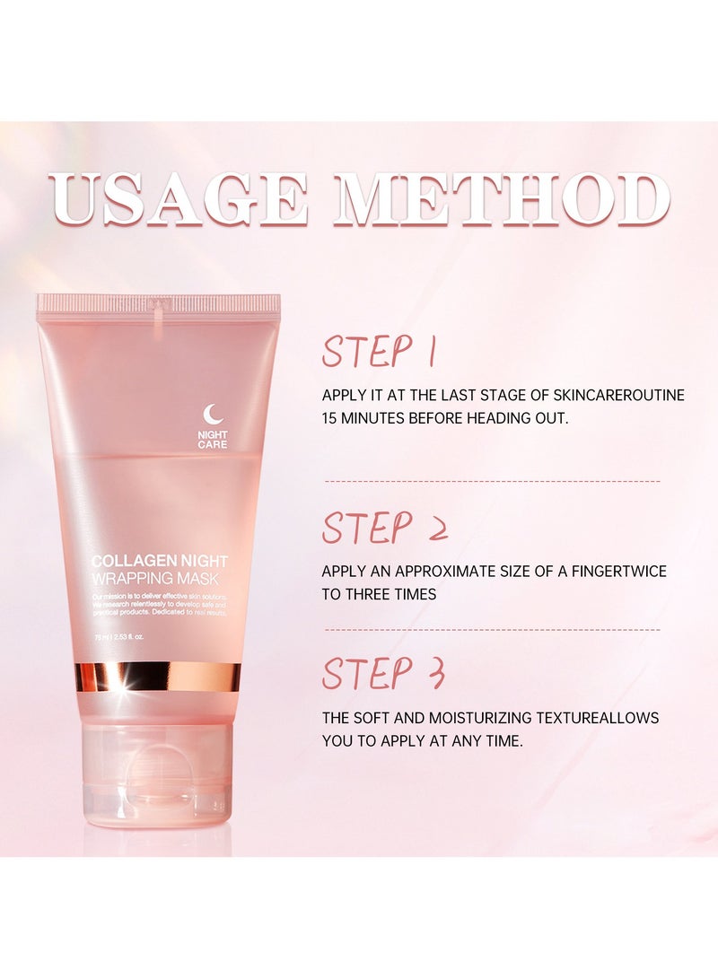 RedMapleTEK Collagen Overnight Wrapping Peel Off Facial Mask, Peel off Face Mask for Dry & Dehydra  - Image 4