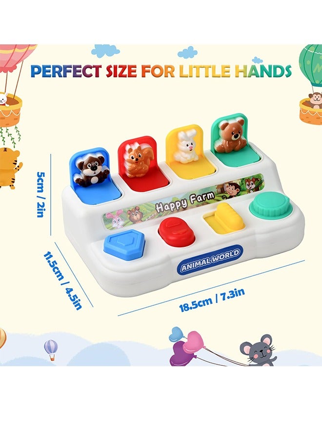 LCAREMOM Pop Up Baby Toy, Interactive Early Development Cause and Effect Learning Toy, Exercise Baby Finger Dexterity, Safe Pop-Up Switch Box,  Baby Gift for Ages 18 Months+ (Animal) - Image 5