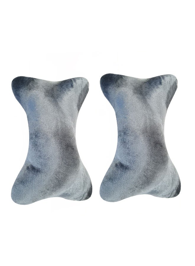 3 اكس ار مجموعة من قطعتين من وسائد الرقبة للسيارة من إسفنج الذاكرة 3XR - وسادة مسند رأس مخملية ناعمة لمقعد السيارة، وسادة دعم عنق مريحة مع حزام مرن لتخفيف آلام الرقبة، وراحة السفر، وكرسي المنزل والمكتب، مناسبة عالميًا للسيارة وسيارات الدفع الرباعي والسيارات السيدان - Image 5