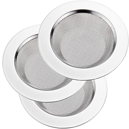 LASSHSWA 3 PCS Kitchen Sink Strainer Stainless Steel Kitchen Sink Drain StrainerSink Strainers with Large Wide Rim 45 Diameter for Kitchen Sinks - Image 1