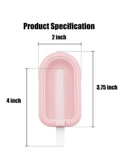 Oasisgalore 4 PCS  Silicone Ice Cream Popsicle Molds with Sticks, Leakproof Lid, 4 Colors, for Homemade Desserts.  - Image 2
