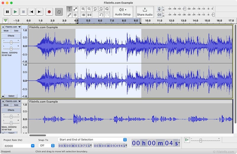 TechGuy4u Audio Recorder and Editor - Your professional sound studio for recording, editing and playing all common audio files: WAV, AIFF, FLAC, MP2, MP3, OGG Vorbis I For PC + Mac - Image 2