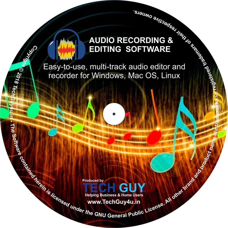 TechGuy4u Audio Recorder and Editor - Your professional sound studio for recording, editing and playing all common audio files: WAV, AIFF, FLAC, MP2, MP3, OGG Vorbis I For PC + Mac - Image 1