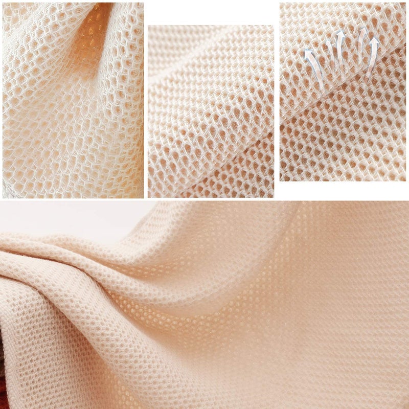 TIQH Super Soft Honeycomb Bath Towel Brown 30x60 Inches - Image 4