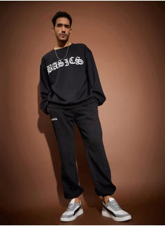 Mascln Sassafras Basic Print Oversized Sweatshirt & Joggers Co-Ords by Styli  - Image 1