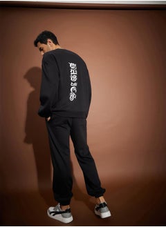 Mascln Sassafras Basic Print Oversized Sweatshirt & Joggers Co-Ords by Styli  - Image 2