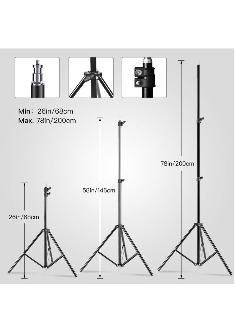 Glanfen - 19 inch LED Video Light Kit,2700K-7500K 65W Photography Studio Light with Tripod Stand and Phone Holder for Video Recording, Game Streaming - Image 1