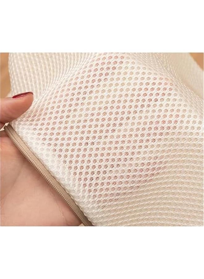HOOKOR Mesh Laundry Bags,Double Layer Thickened Laundry Net Fabric Durable, Travel Organization Bag for Lingerie,Clothes,Jeans,Bath Towel,Sock,Set of 6,Beige (34-1)  - Image 3