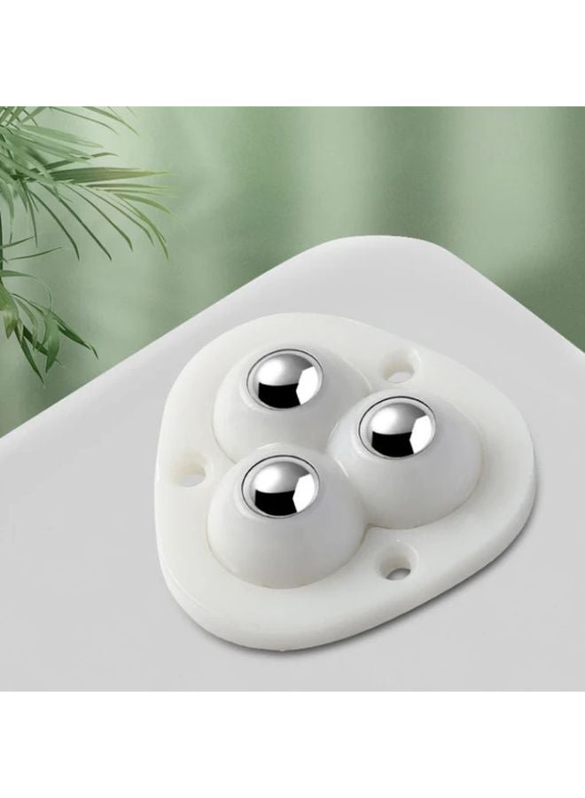 8 قطع عجلات دوارة بيضاء ذاتية اللصق 360 درجة مع عجلات دوارة قابلة لتعديل الارتفاع ومحامل من الفولاذ المقاوم للصدأ - Image 3