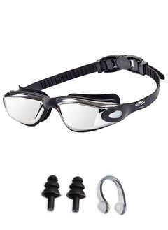 QUTOOB Swim Goggles for Men Women Teens Anti-Fog UV Protection Leak-Proof Professional swim goggles with nose clip and earplugs  - Image 1