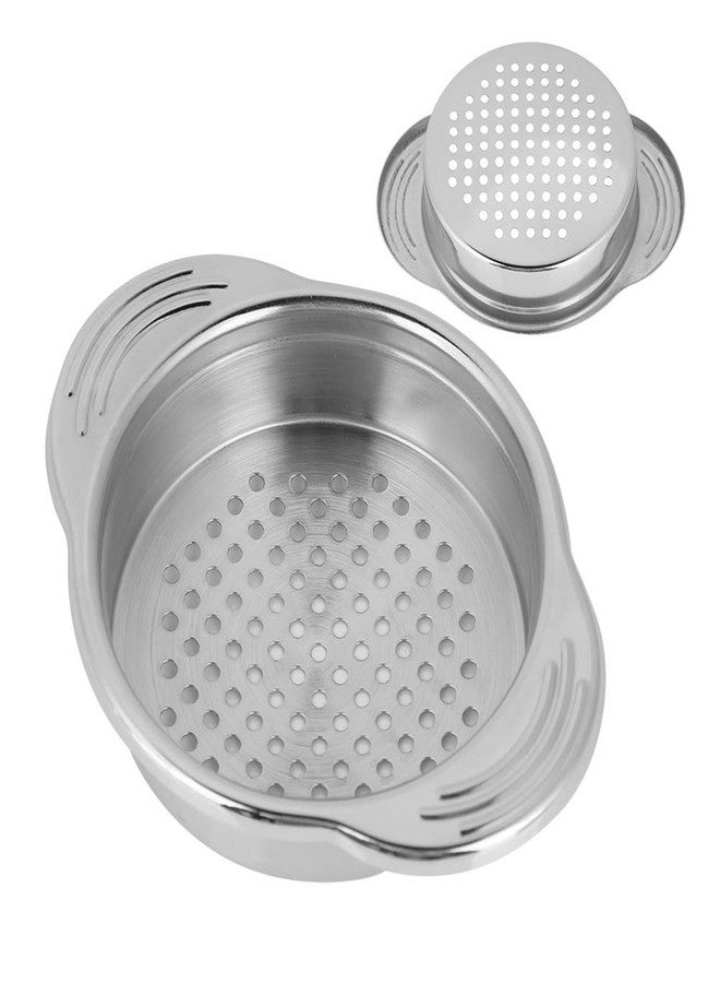 Gsycle 2pcs Tuna Can Strainer, 8.2cm Small Stainless Steel Canned Food Strainer Tuna Press Can Filter with Handle for Large & Small Cans Canned Tuna Beans Vegetables - Image 1