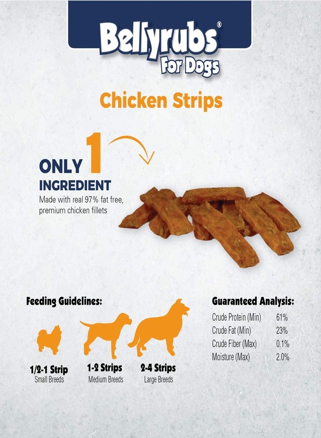 Bellyrubs Chicken Strips for Small to Large Dogs 20oz | Real Chicken Jerky Sticks | All-Natural Gluten & Grain Free Chicken Jerky Treats | High Protein Dog Training Chews | Made in USA - Image 2