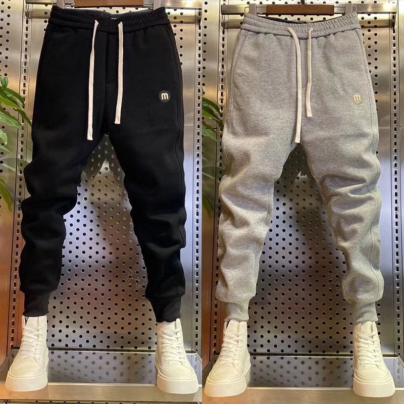 Mens Casual Pants Slim Fit Joggers Autumn Winter Grey  - Image 3