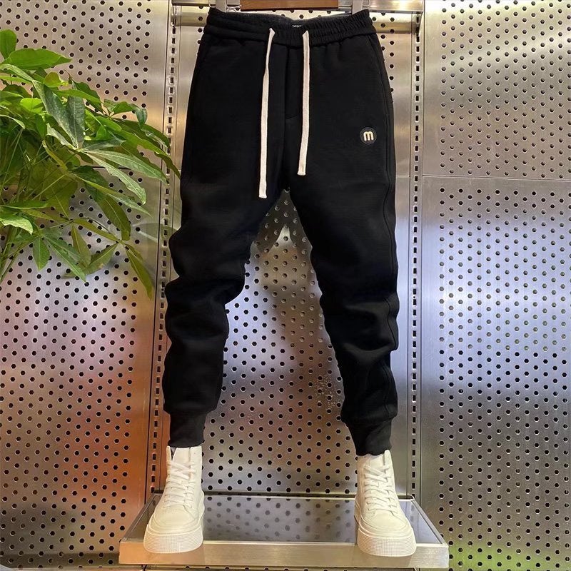 Mens Casual Pants Slim Fit Joggers Autumn Winter Grey  - Image 2