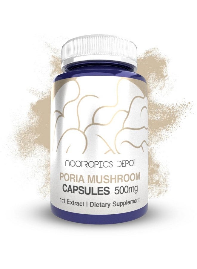 Nootropics Depot Poria Mushroom Capsules | 500mg | 60 Count | Wolfiporia extensa - Image 1