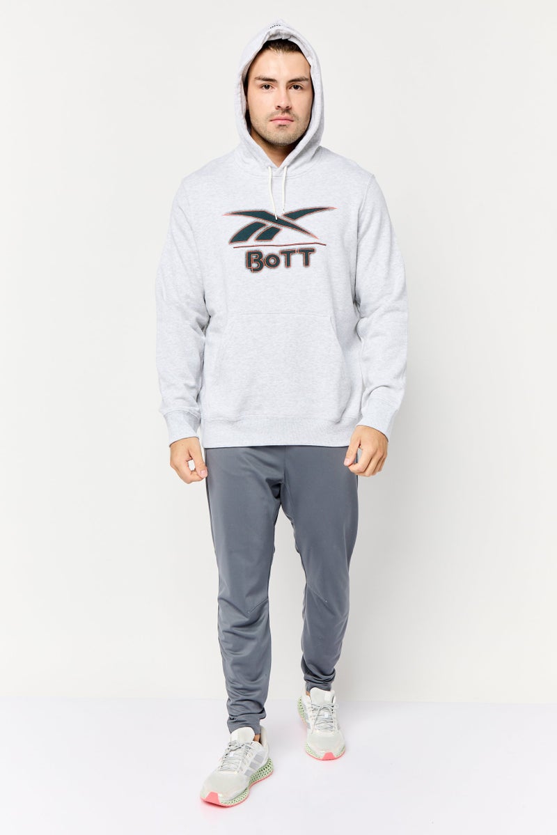Reebok Men Sportswear Fit Long Sleeve Outdoor Hoodie, Grey - Image 2