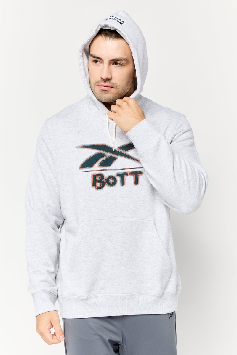 Reebok Men Sportswear Fit Long Sleeve Outdoor Hoodie, Grey - Image 1