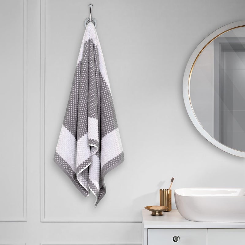 MYTRIDENT Towels for Bath, Nectarsoft be Our Guest Collection, 100% Cotton Towel, 1 Bath Towel for Men/Women, Highly Absorbent Towels for Bath, 625 GSM - Castor - Image 2