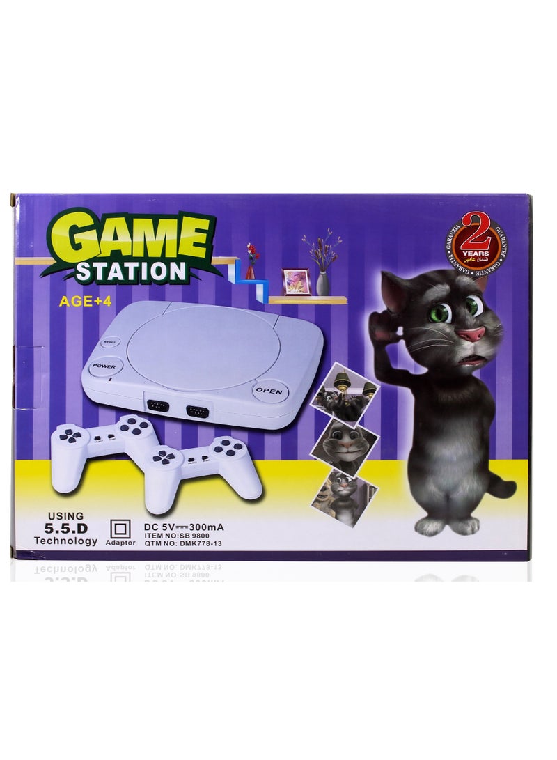 Game station classic console with 2 controllers white - Image 1