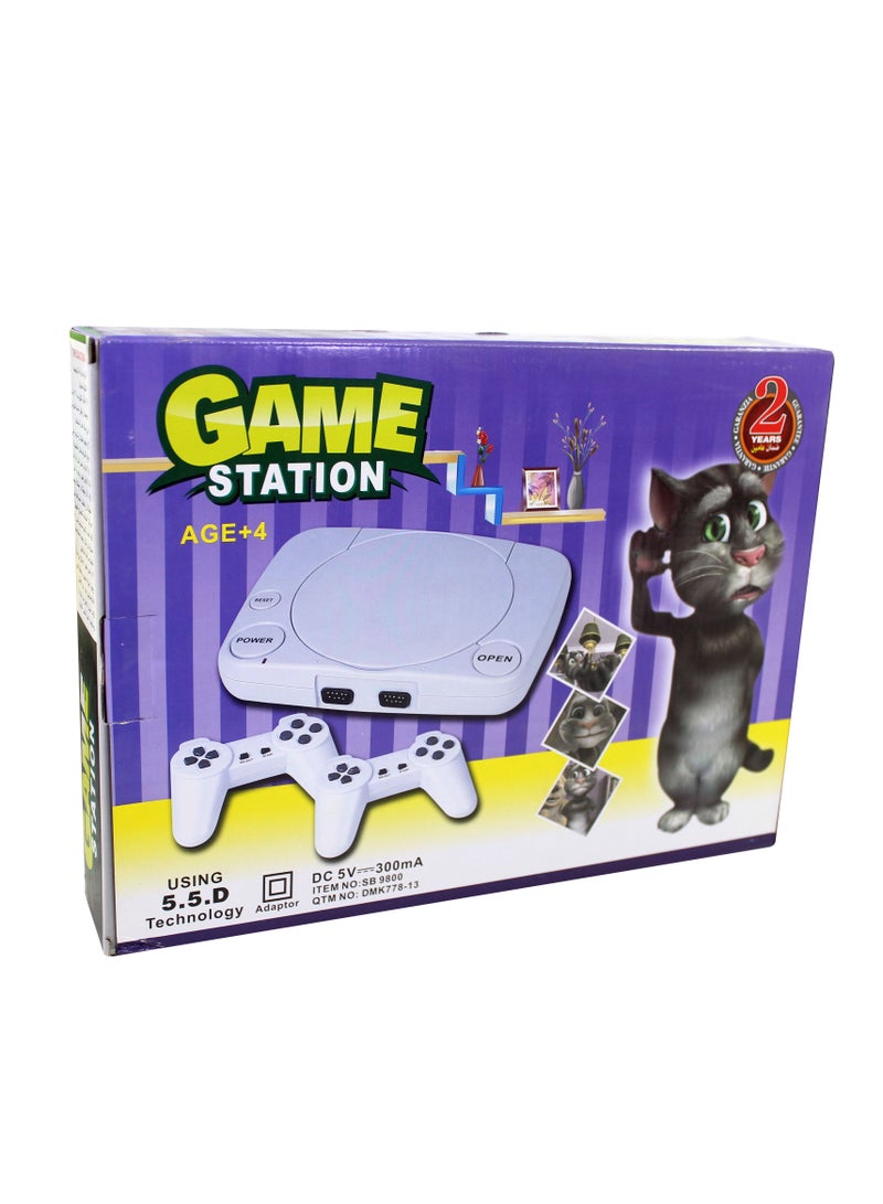 Game station classic console with 2 controllers white - Image 4