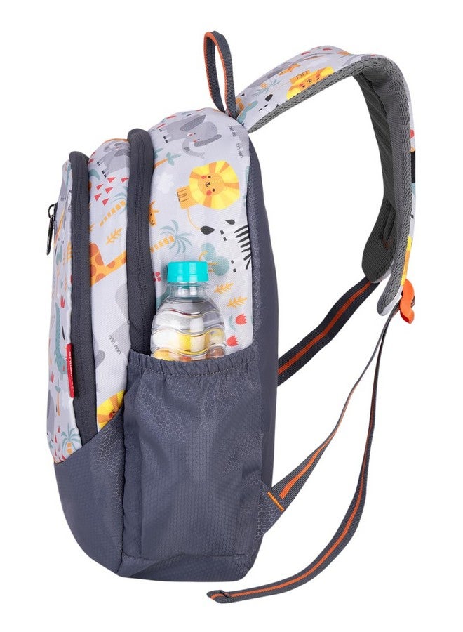 COSMUS TINY TOTS ANIMO Printed School Bag Grey 15L - 14 inches Kids Backpack ideal for Boys and Girls of Age Group 2-5 yrs | Student Casual Daypacks - Image 5