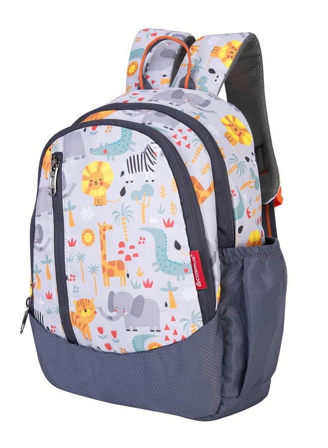 COSMUS TINY TOTS ANIMO Printed School Bag Grey 15L - 14 inches Kids Backpack ideal for Boys and Girls of Age Group 2-5 yrs | Student Casual Daypacks - Image 2