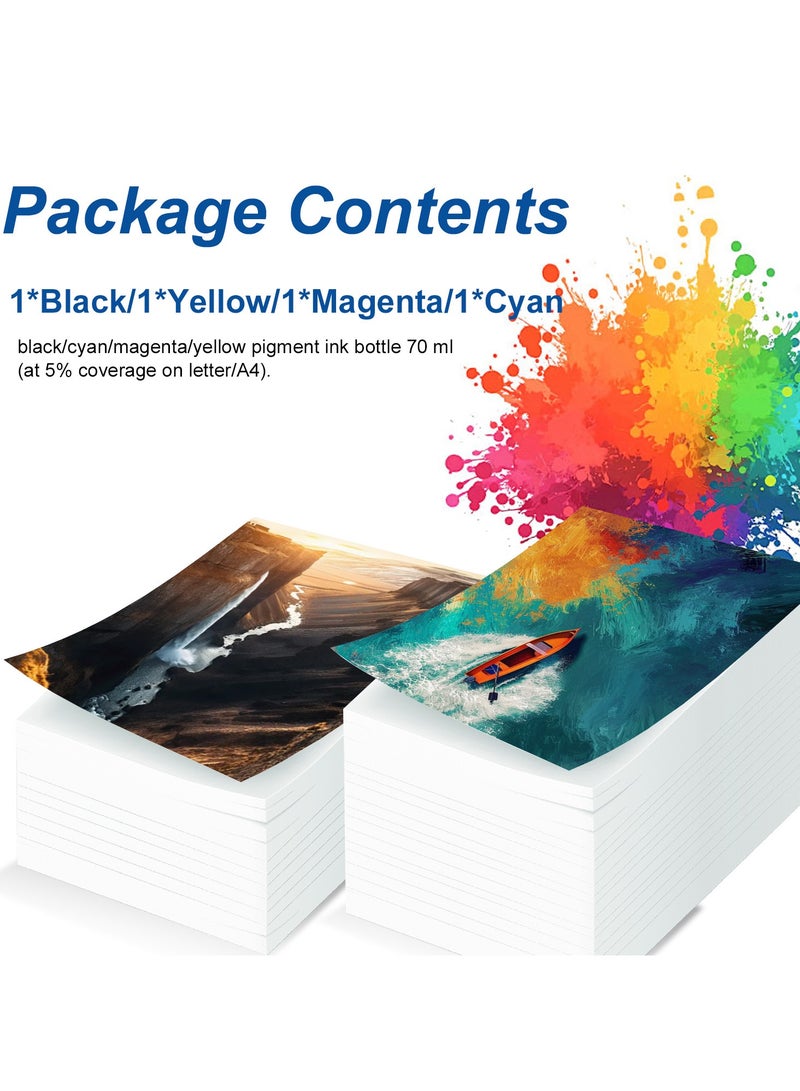 PRITMORE 103 Ink Cartridge 4-Colour Ink Compatible with Epsn 103 Bottle Set for for L1110‎ L3110 L3111 L3150 L3151‎ L3156 L3160 L5190‎ Printer (Black Cyan Magenta Yellow) - Image 3