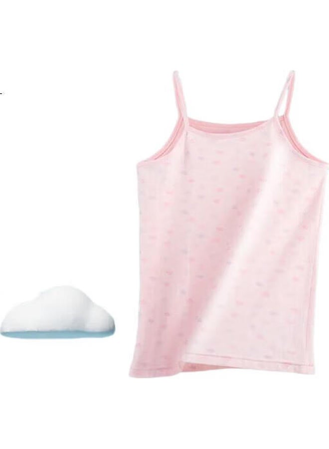 Red Bean Girls' Summer Thin Cotton Vest B3024 Light Pink 150 - Image 3