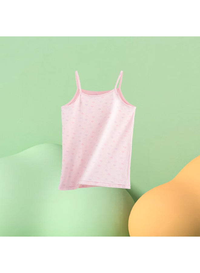 Red Bean Girls' Summer Thin Cotton Vest B3024 Light Pink 150 - Image 4