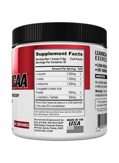 Evlution Nutrition LeanBCAA, BCAA's, CLA and L-Carnitine, Stimulant-Free, Recover and Burn Fat, Sugar and Gluten Free, 30 Servings (Fruit Punch)  - Image 2