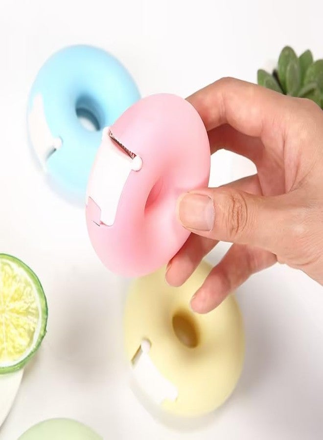 Labriciyon 1Pc Donut Shape Candy Color Tape Dispenser, Manual Operation, Part Number GMS366, Plastic, Tape Dispenser, Office Products - Image 5