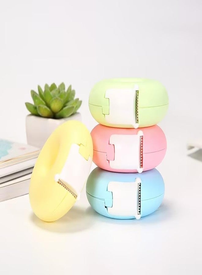 Labriciyon 1Pc Donut Shape Candy Color Tape Dispenser, Manual Operation, Part Number GMS366, Plastic, Tape Dispenser, Office Products - Image 2