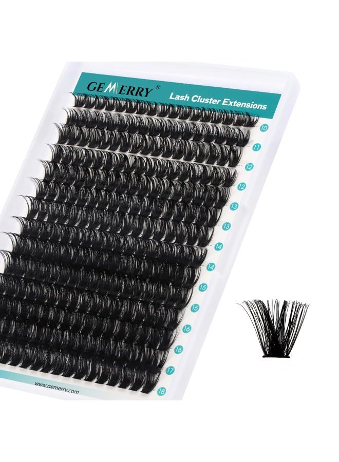 GEMERRY False Eyelash Set 280 Pieces 80D Extension DIY D Curl Individual Mixed Tray Natural Reusable Handmade Home Application (80D-0.07D-10-18Mix) - Image 1