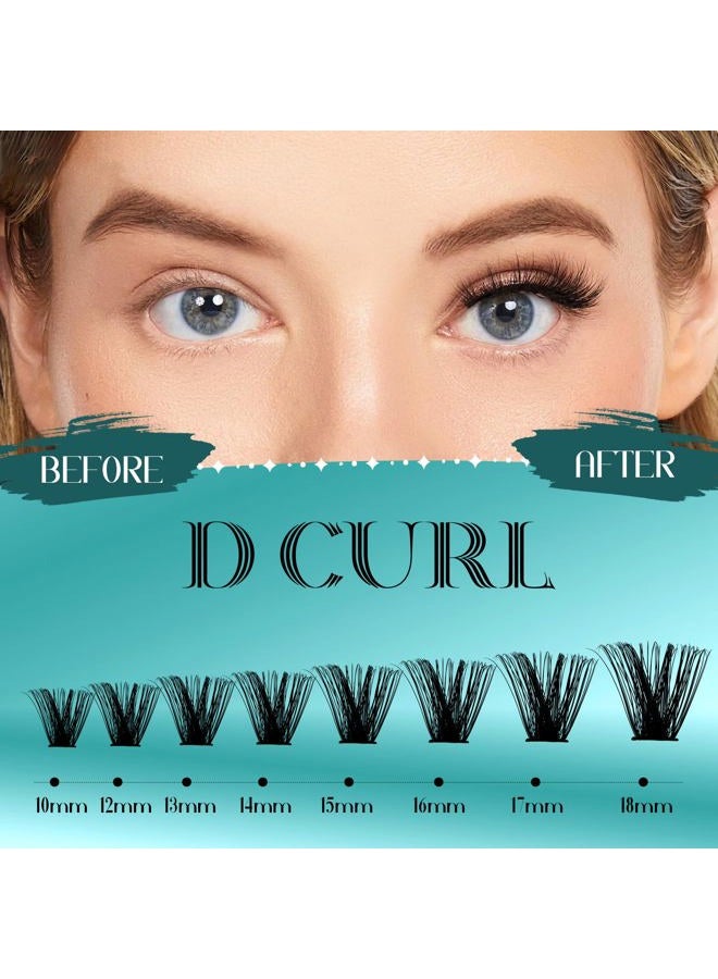 GEMERRY False Eyelash Set 280 Pieces 80D Extension DIY D Curl Individual Mixed Tray Natural Reusable Handmade Home Application (80D-0.07D-10-18Mix) - Image 4