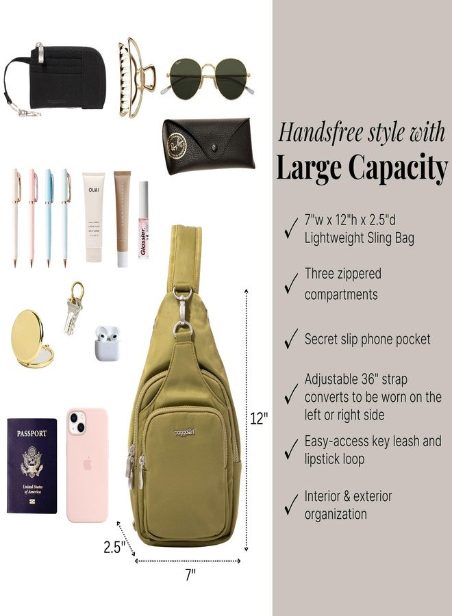 Baggallini Central Park Sling - 12x7 Sling Crossbody Bag with Convertible Adjustable Shoulder Strap - Image 4