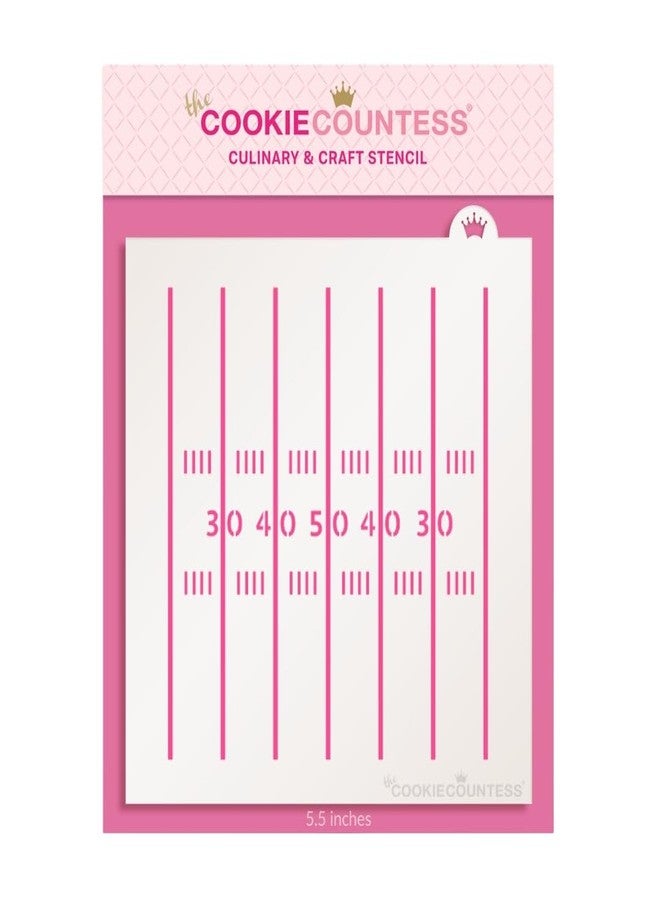 The Cookie Countess Inc The Cookie Countess Football Field Lines Stencil - Image 1