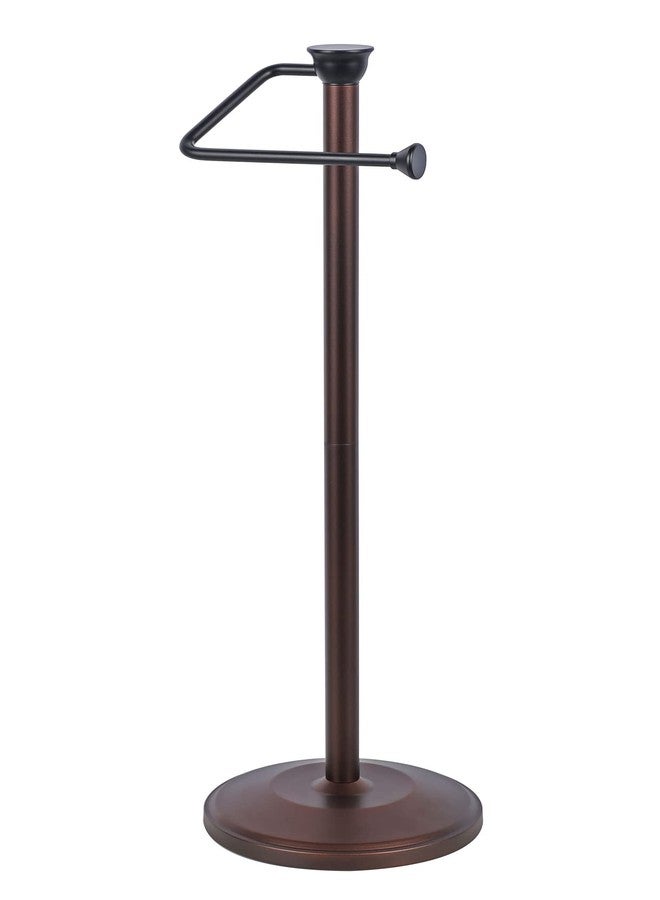 ZCCZ Toilet Paper Holder Stand, Freestanding Tissue Roll Dispenser with Reserve Storage, Bathroom Organizer for 5 Mega Rolls, Oil Rubbed Bronze Finish, Space-Saving Design for Modern Home Décor - Image 2