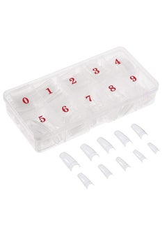 AORAEM Clear French Nails 500 Pcs 10 Sizes Half Cover Press On Nails French Style Acrylic Short Nail Tips With Box For Nail Salon Home Diy  - Image 1