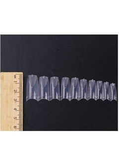 AORAEM Clear French Nails 500 Pcs 10 Sizes Half Cover Press On Nails French Style Acrylic Short Nail Tips With Box For Nail Salon Home Diy  - Image 2