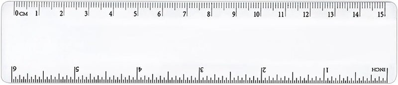 eBoot eBoot 4 Pieces Math Geometry Tool Plastic Clear Ruler Sets Protractor Triangle  - Image 3