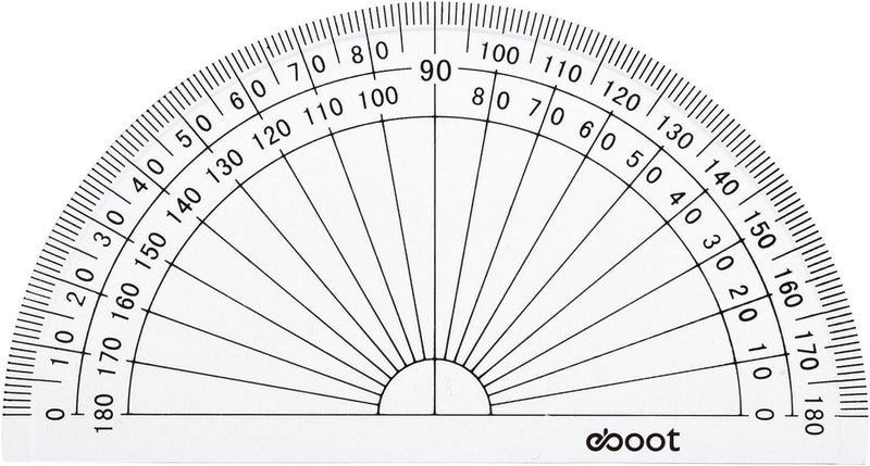 eBoot eBoot 4 Pieces Math Geometry Tool Plastic Clear Ruler Sets Protractor Triangle  - Image 4